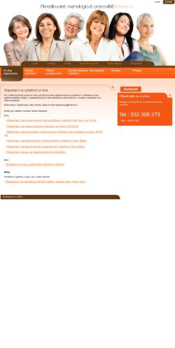 Mobilní verze webu FEMMA, s.r.o.