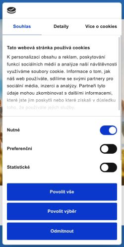 Mobilní verze webu Affidea Brno s.r.o.