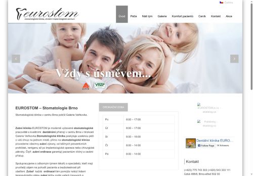 Desktop verze webu EUROSTOM,s.r.o.
