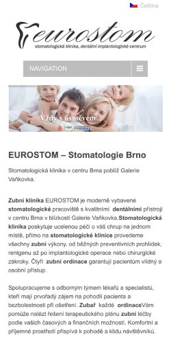Mobilní verze webu EUROSTOM,s.r.o.