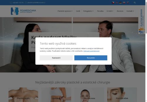 Desktop verze webu POLMEDICANA s.r.o.
