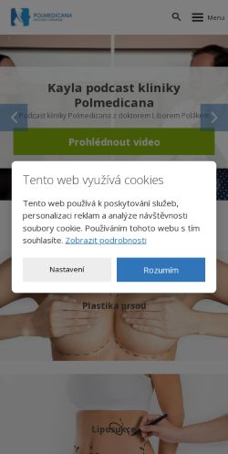 Mobilní verze webu POLMEDICANA s.r.o.