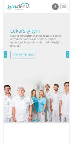 Mobilní verze webu Syndenta s.r.o.