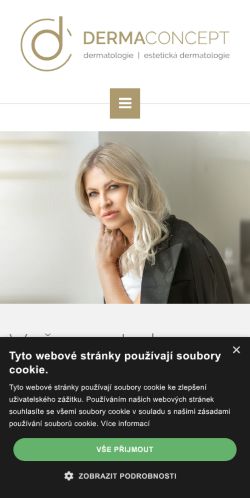 Mobilní verze webu DermaConcept s.r.o.