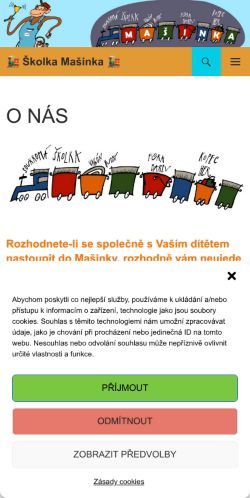 Mobilní verze webu Mateřská škola Mašinka s.r.o.