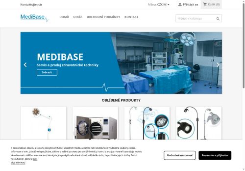 Desktop verze webu MediBase Services s.r.o.
