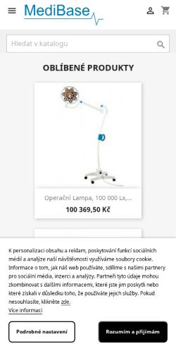 Mobilní verze webu MediBase Services s.r.o.