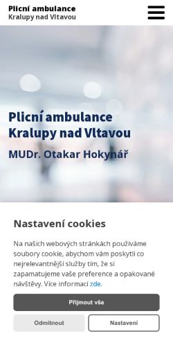 Mobilní verze webu Plicní ambulance Kralupy s.r.o.