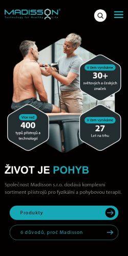 Mobilní verze webu MADISSON, s.r.o.