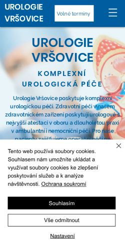 Mobilní verze webu Urologie Malešice, s.r.o.
