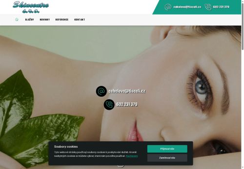 Desktop verze webu SKINCENTRE s.r.o.