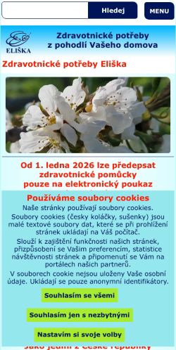 Mobilní verze webu Zdravotnické prodejny ELIŠKA s.r.o.