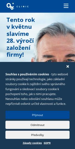 Mobilní verze webu ON CLINIC, s.r.o.