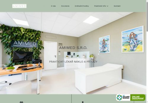 Desktop verze webu AMIMED s.r.o.